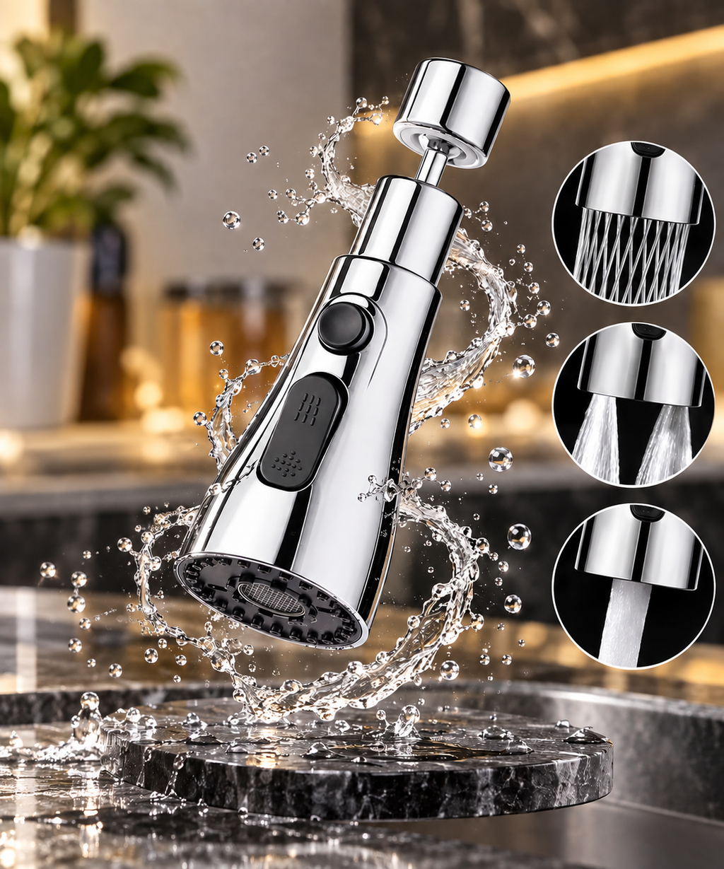 Kitchen Faucet 3 function Pull Down Sink Sprayer (1 Pc) | 3 Functions | More Control | Less Mess