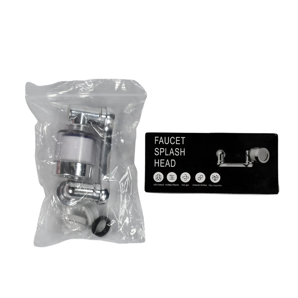 Splash Faucet Filter 1080° Rotating Faucet Sprayer Head | Movable Tap Water Saving Sink Aerator Extender for Bathroom & Kitchen