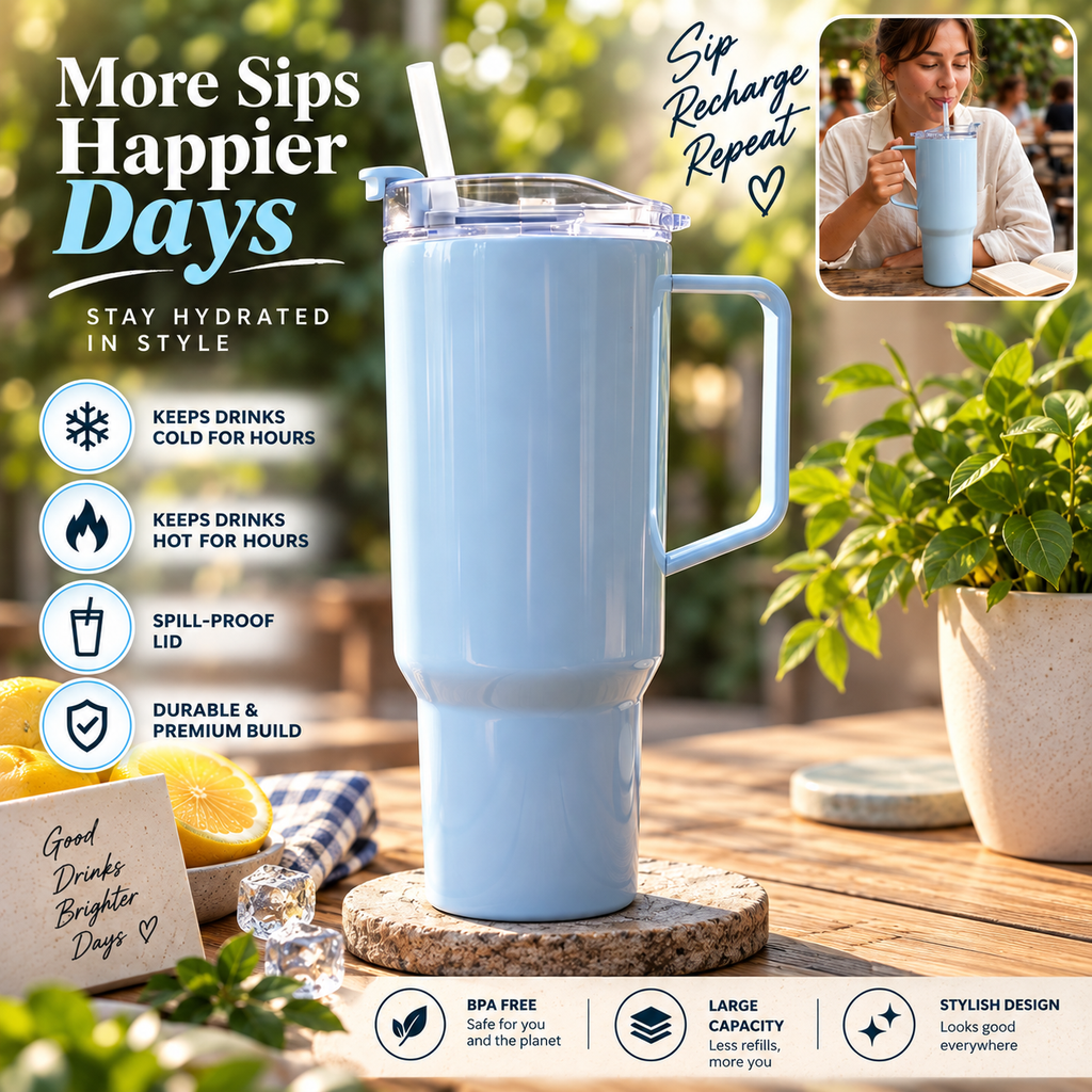Sipline Mega Tumbler 1800 ML (Approx) | Big Sip, Easy Carry & Stay Hydrated All Day