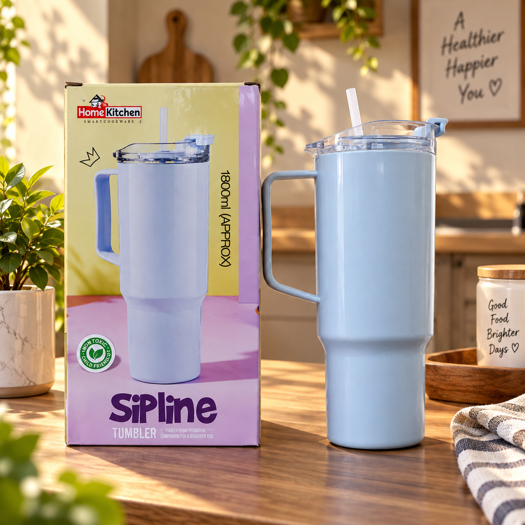 Sipline Mega Tumbler 1800 ML (Approx) | Big Sip, Easy Carry & Stay Hydrated All Day